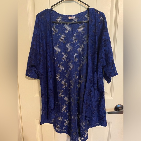 LuLaRoe Blue Lace Cardigan - Picture 1 of 5